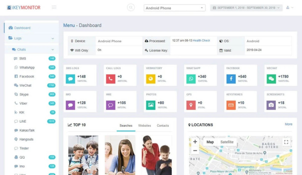 iKeyMonitor dashboard